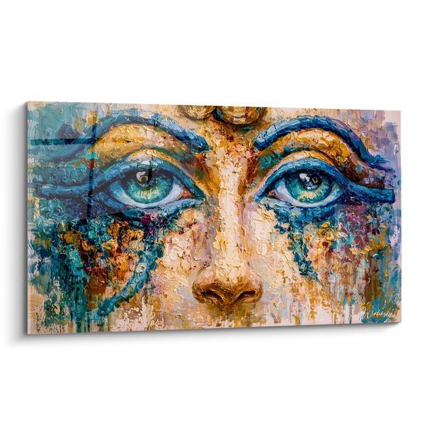 Tableau Regard pharaonique aux yeux turquoise - Éveil divin - Edition egypte