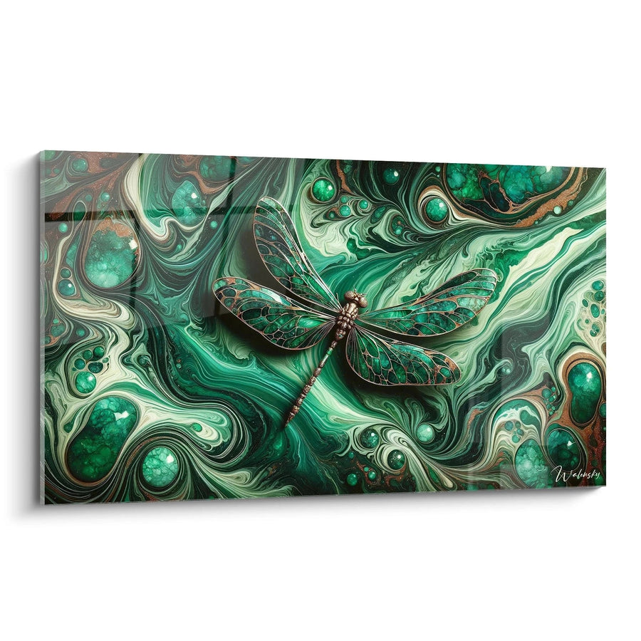 Tableau Émeraude Envolée - Édition Abstrait