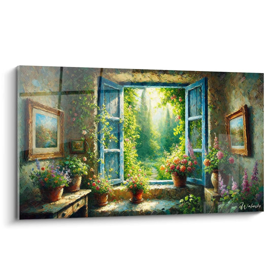 Tableau Fenêtre sur le Jardin - Édition Jardin Paysage