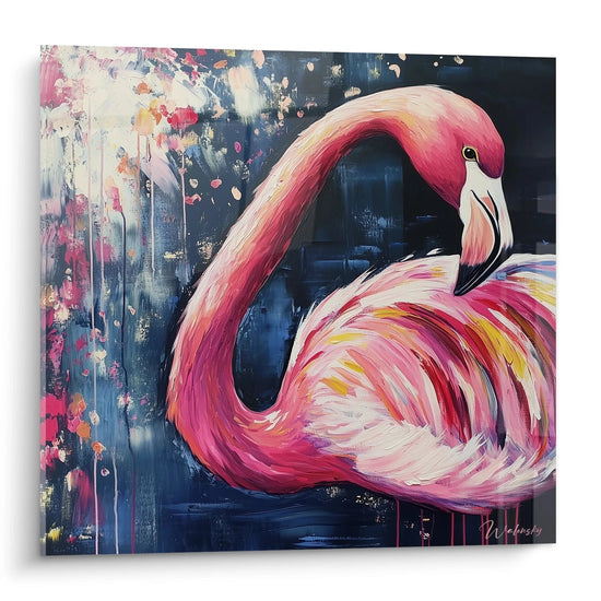 Tableau Flamant rose éclat tropical - édition flamant rose - Walensky