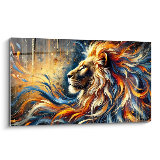 Tableau Flamme Sauvage - Edition Lion Animaux