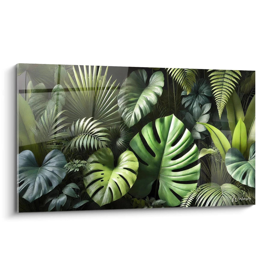 Tableau Forêt de Feuilles - Édition Jungle Paysage