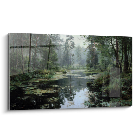 Tableau forêt marécageuse - Reflets mystérieux - édition lac