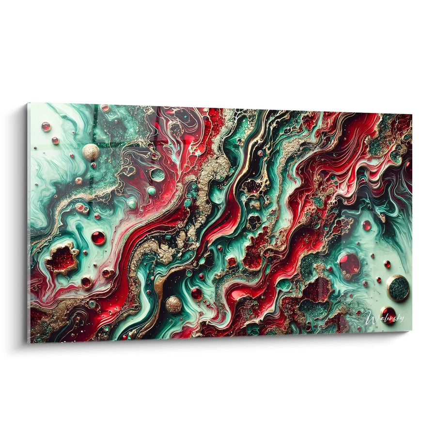 Tableau Fusion Émeraude - Edition Style Epoxy