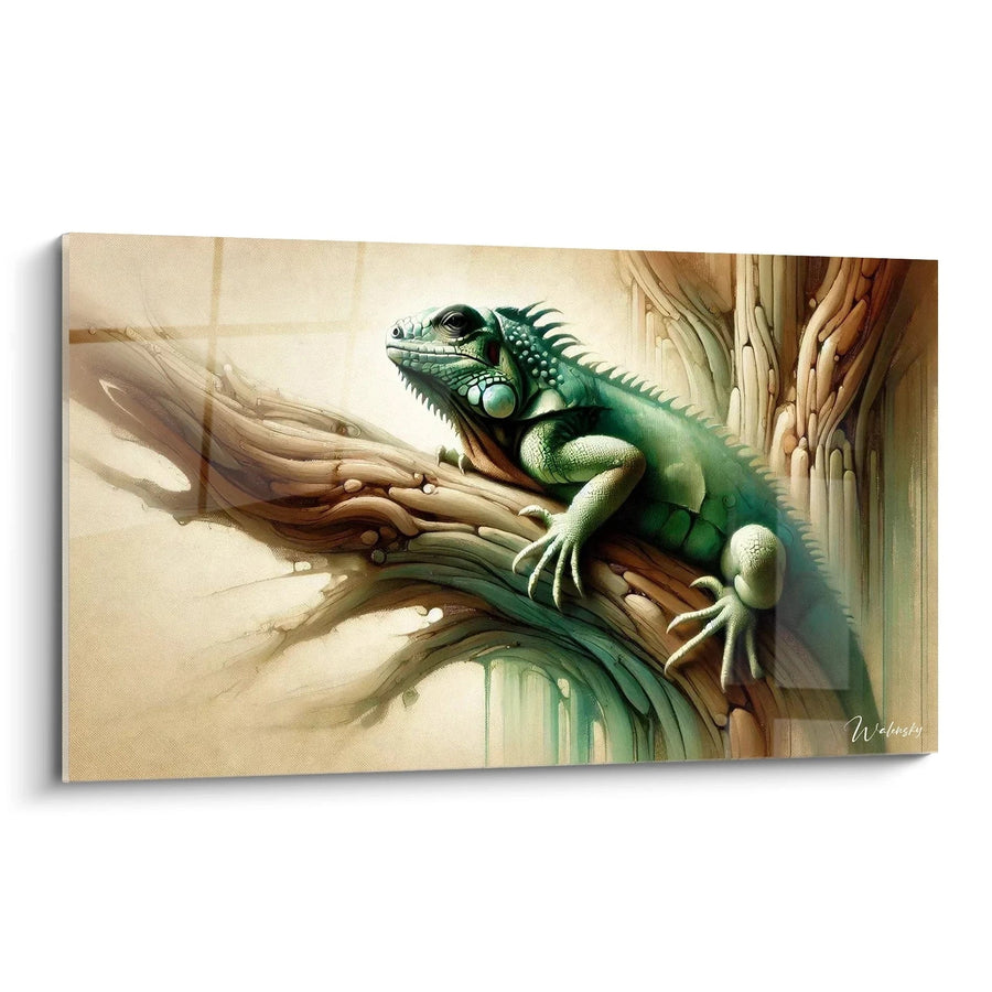 Tableau Gardien de la Jungle - Édition Iguane Animaux