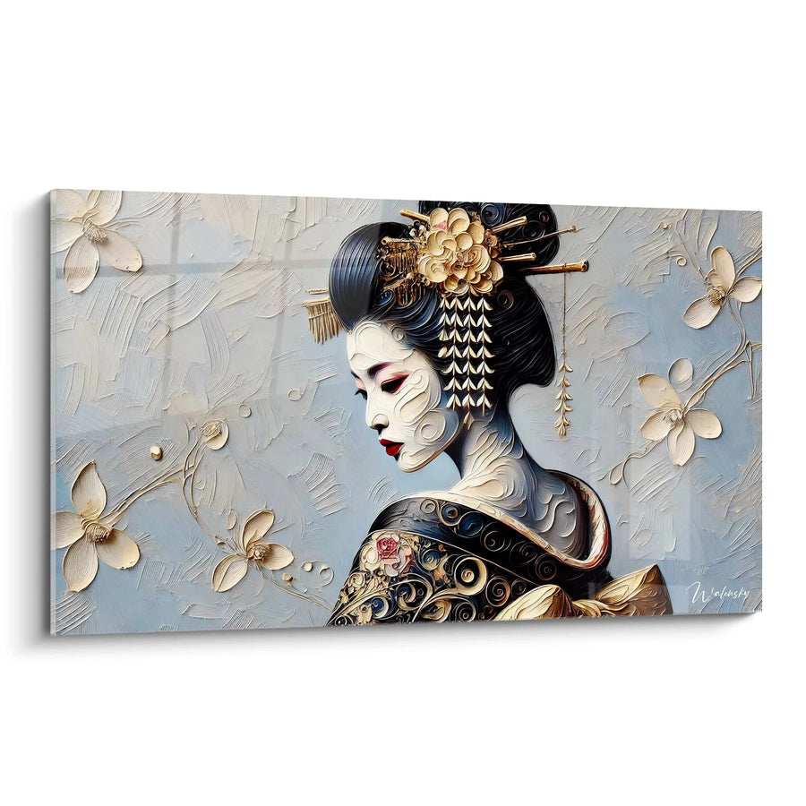 Tableau Geisha en Fleur - Édition Geisha Asia