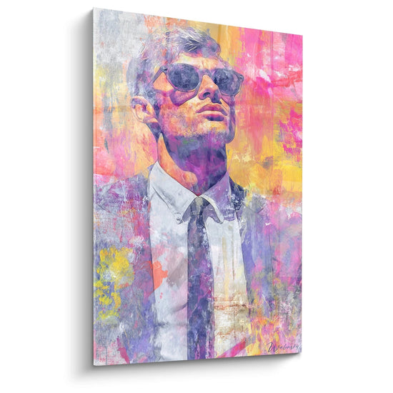 Tableau Gentleman Moderne - Palette Arc-en-ciel - édition mode vintage