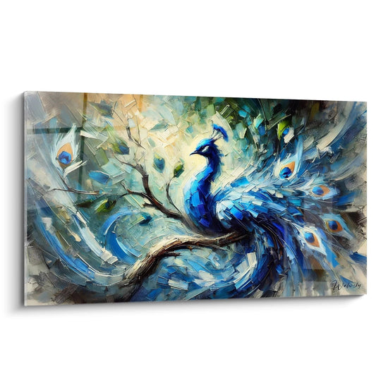 Tableau Harmonie en Bleu - Edition Paon Animaux