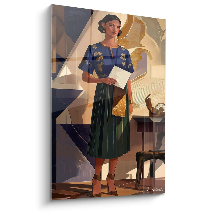 Tableau inspiré par Femme en bleu lisant une lettre de Johannes Vermeer N°2 – Hommage Artiste Célèbre