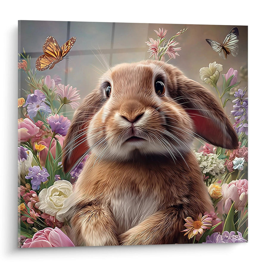 Tableau Lapin Douceur Printanière - édition pâques