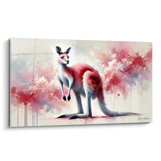 Tableau Le Kangourou Rose - Édition Kangourou Animaux