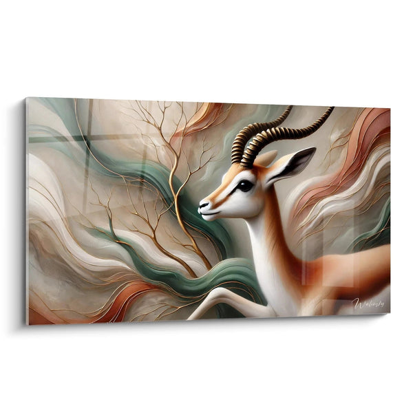 Tableau Légèreté du Désert - Édition Gazelle Animaux