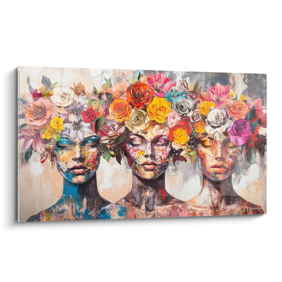 Tableau Les Muses Fleuries - Edition Figuratif Abstrait