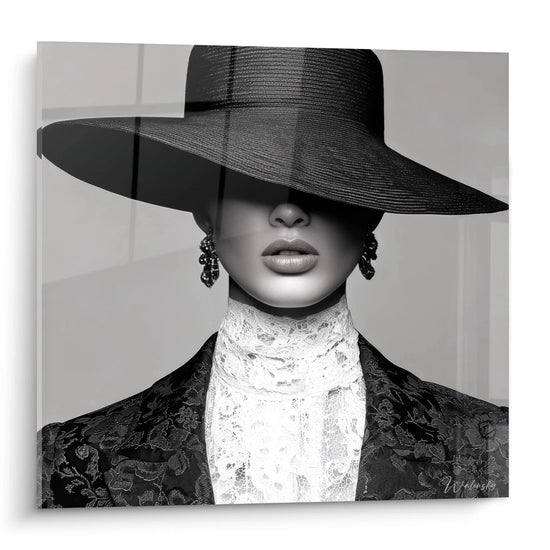 Tableau Mode Vintage - Beauté Cachée - édition mode noir et blanc