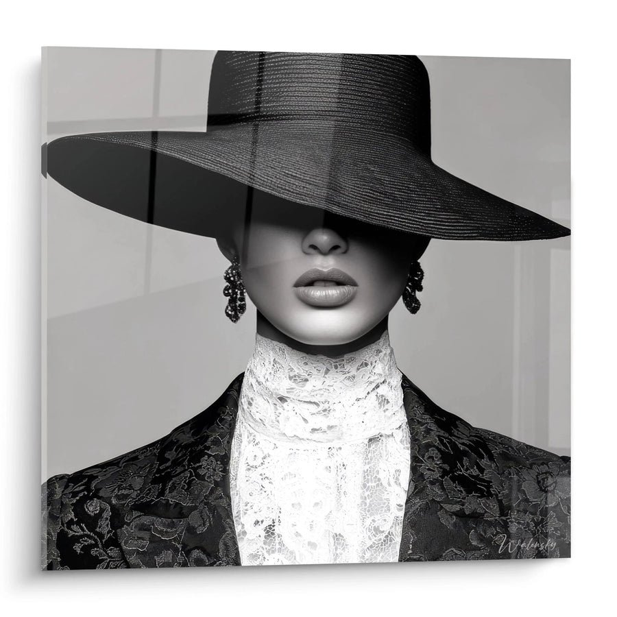 Tableau Mode Vintage - Beauté Cachée - édition mode noir et blanc