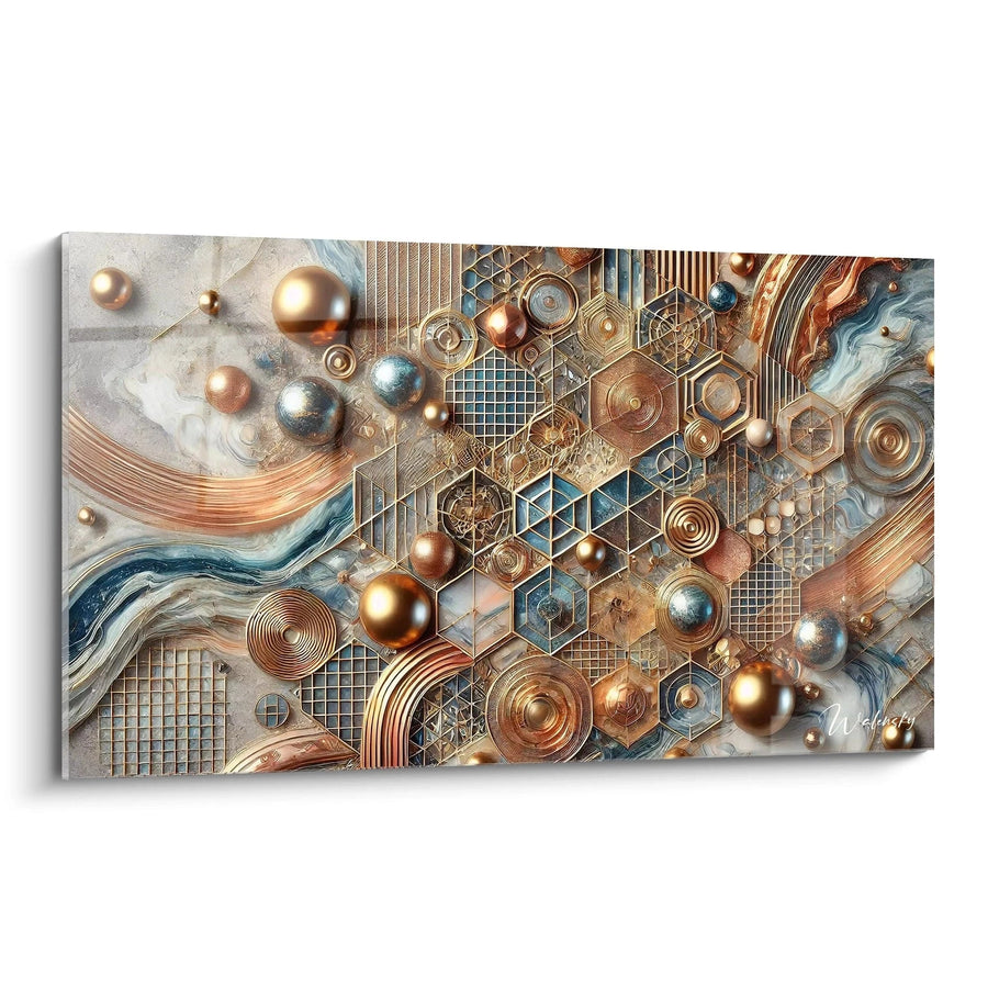 Tableau Mosaïque de Cuivre - Edition Style Epoxy
