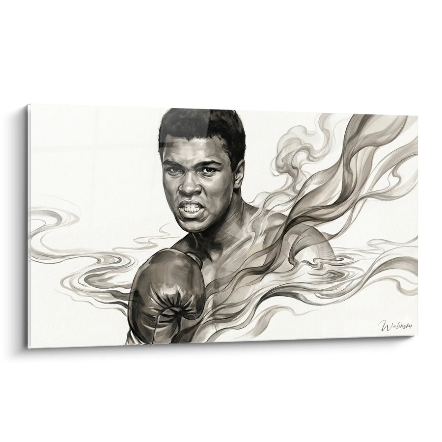Tableau Muhammad Ali - Portrait Légendaire en Mouvement - Edition Boxe