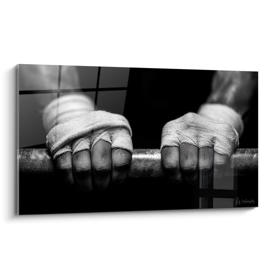 Tableau Musculation - Force et Détermination - Edition sports noir et blanc