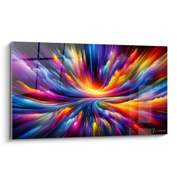 Tableau Naissance d'un Soleil Polychrome - Edition Multicolore Abstrait