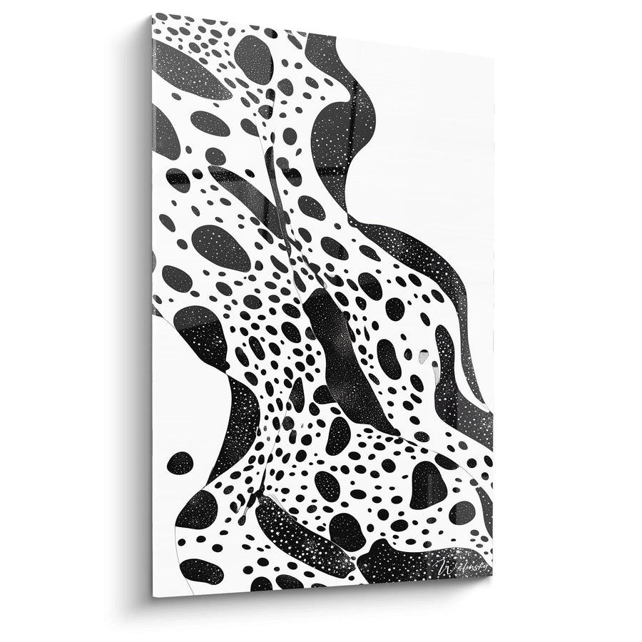 Tableau Océan Cosmique Noir - édition tacheté noir et blanc
