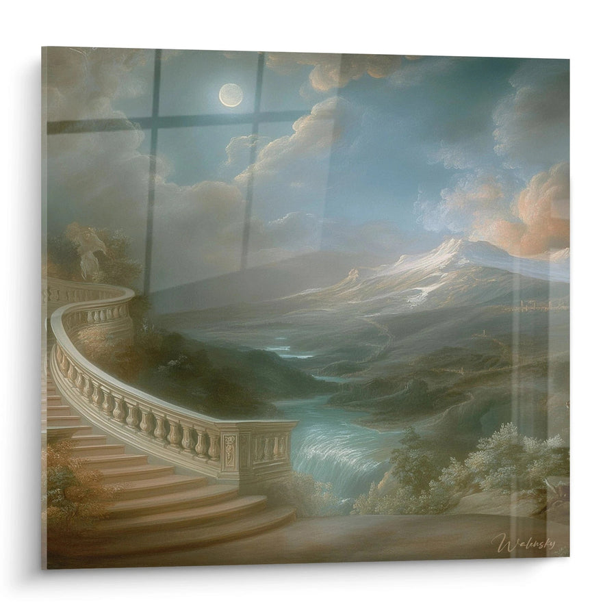 Tableau Paysage Lune Argentée - édition rococo