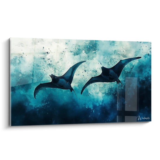 Tableau raie manta N°1 - Edition Animaux
