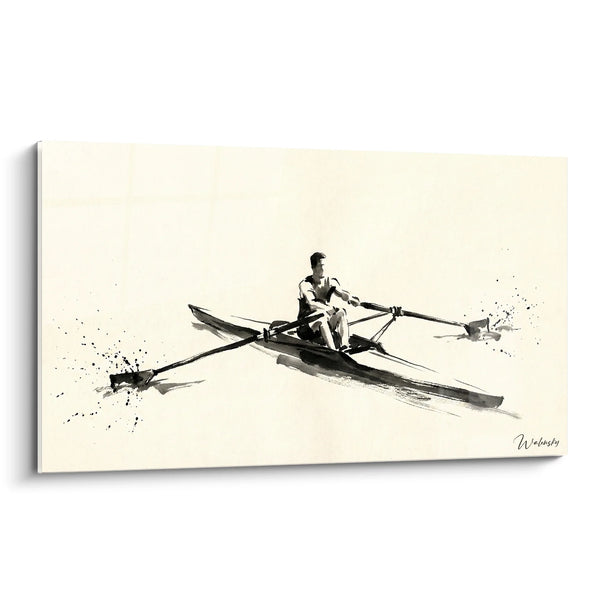 Tableau rameur solitaire - Puissance en mouvement - Edition aviron