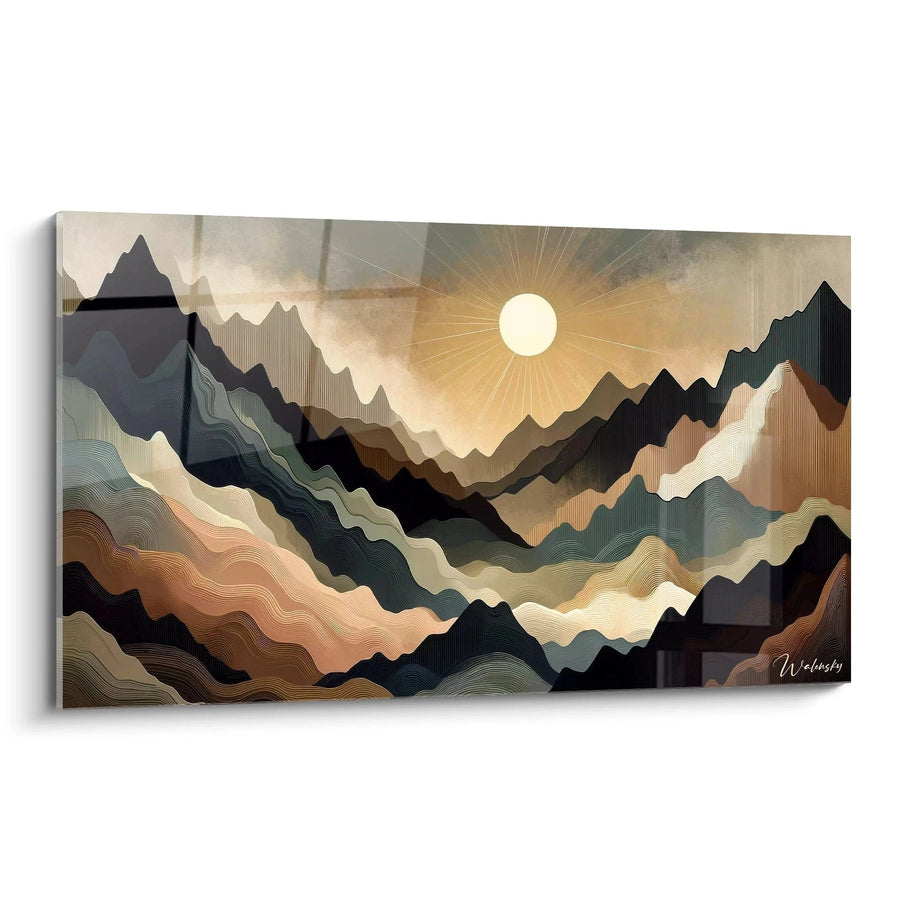 Tableau Rayons Sur Les Reliefs - Édition Abstrait