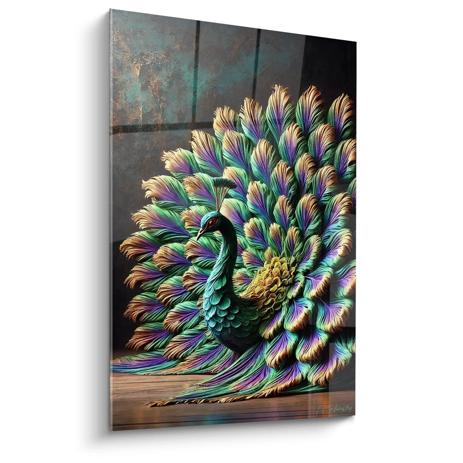 Tableau Roi des Plumes - Edition Paon Animaux