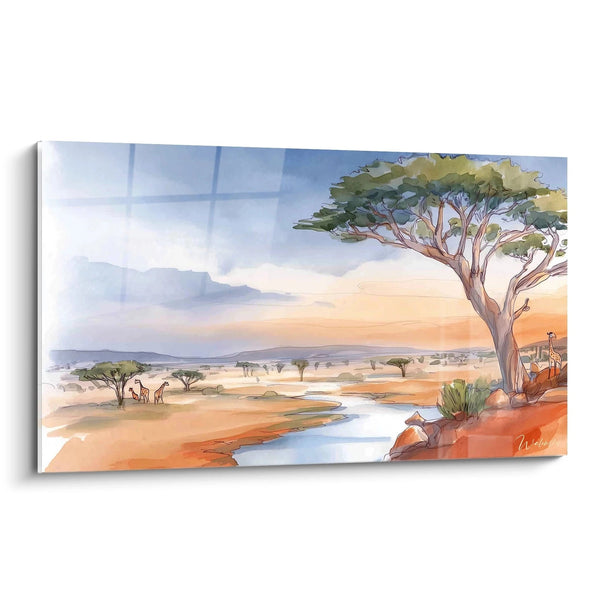 Tableau Savane ou l'acacia règne en maître - édition paysage africain