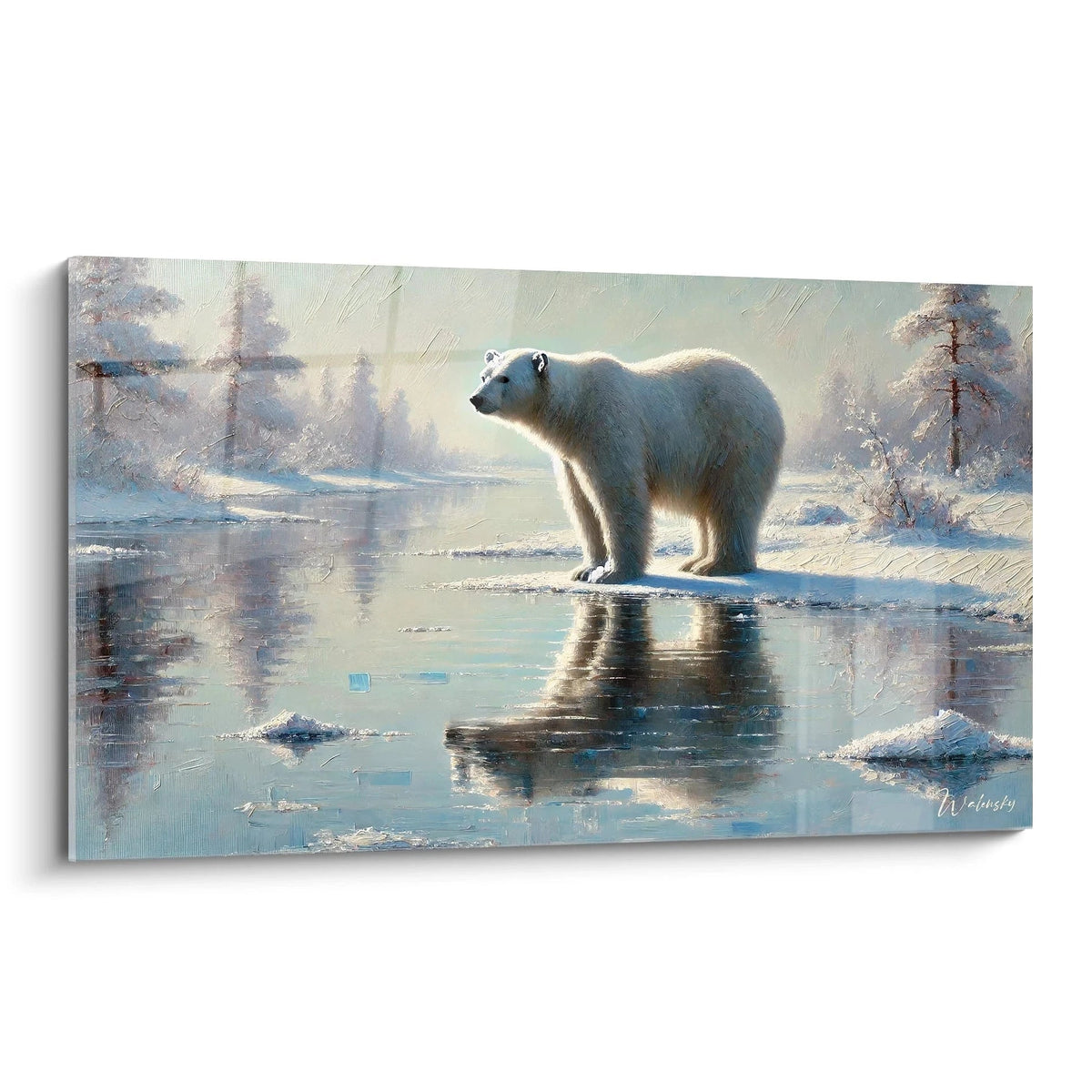 Découvrez ce tableau ours polaire, une œuvre captivante qui capture la majesté de l'Arctique. Idéal pour apporter une touche de sérénité à tout intérieur moderne et naturel.

