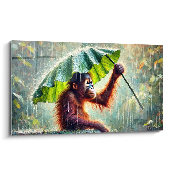 Tableau Sous la Feuille - Édition Singe Animaux