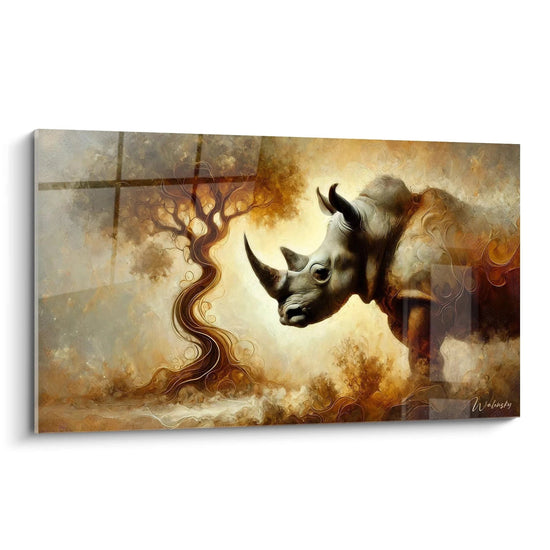 Tableau Survivant du Désert - Édition Rhinocéros Animaux
