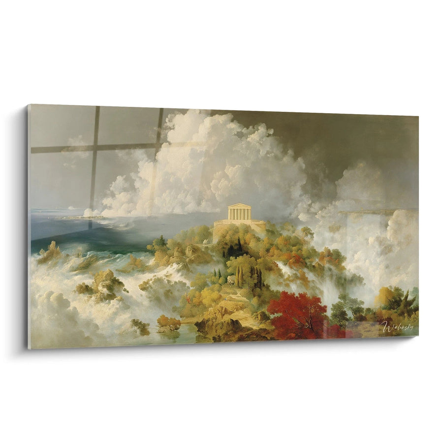 Tableau Temple Antique Mer Lointaine - édition Romantisme