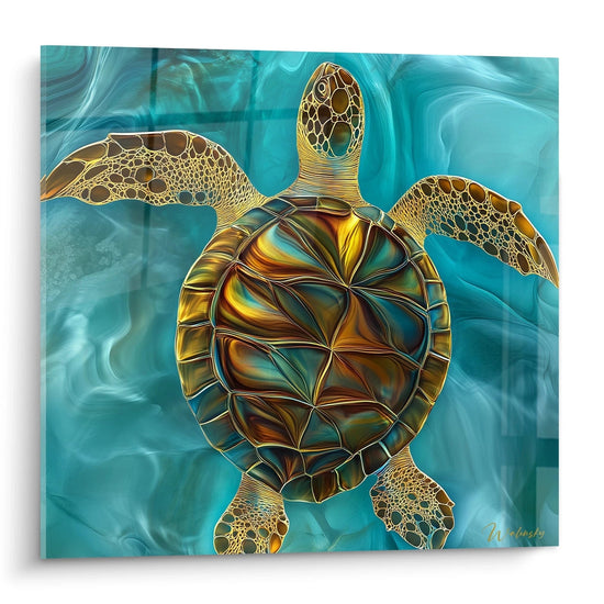 Tableau tortue de mer harmonie marine - édition tortue de mer
