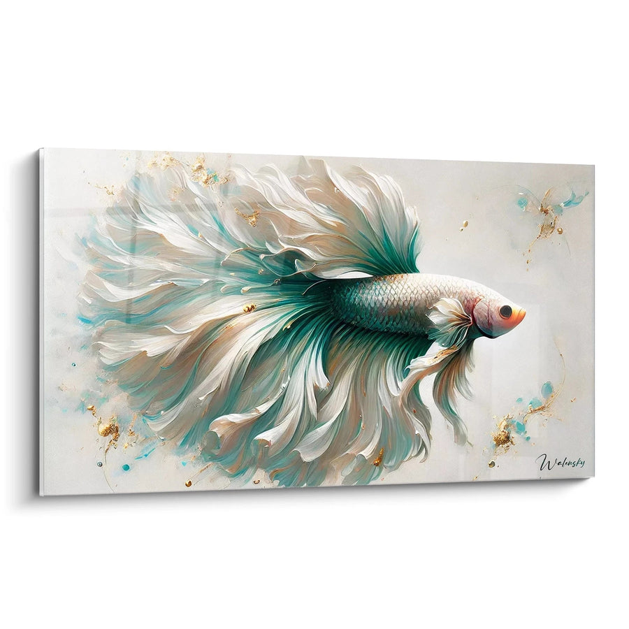 Tableau Tourbillon d’Écumes - Édition Poisson Betta Animaux