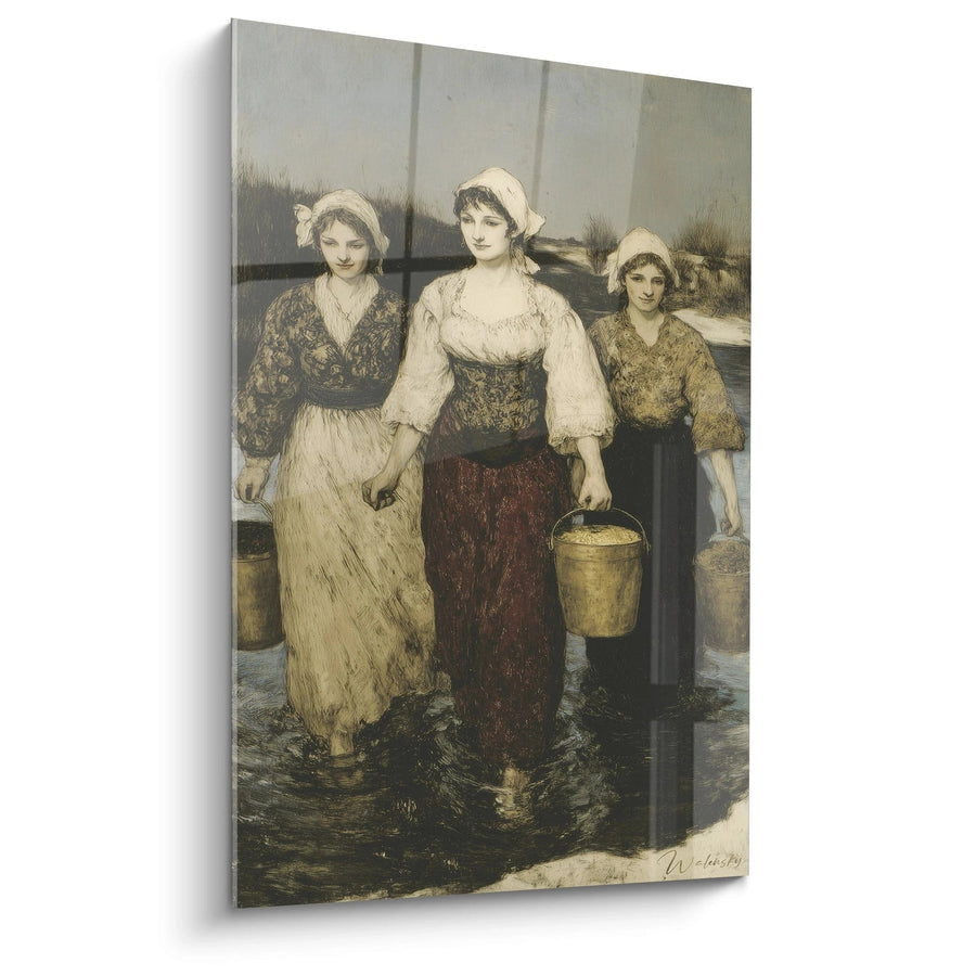 Tableau Trois Femmes Labeur Quotidien - édition réalisme