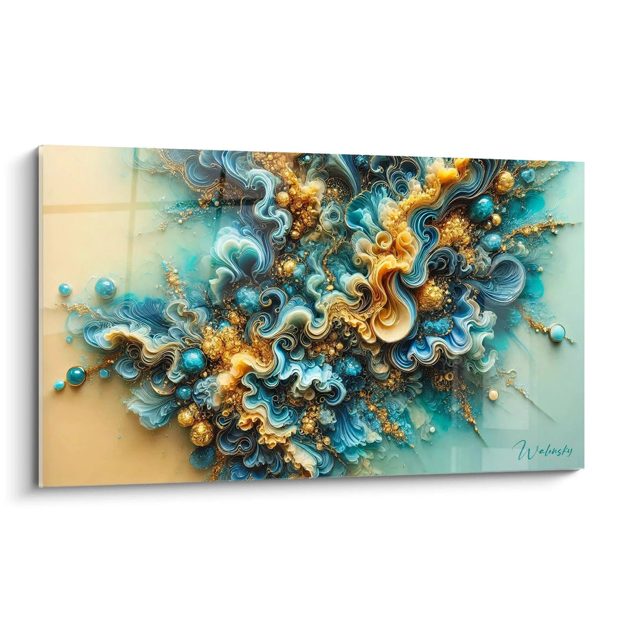 Tableau Vagues de Saphir - Edition Style Epoxy
