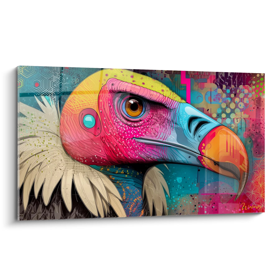 Tableau Vautour Coloré - Art Pop Psychédélique - édition Argentavis