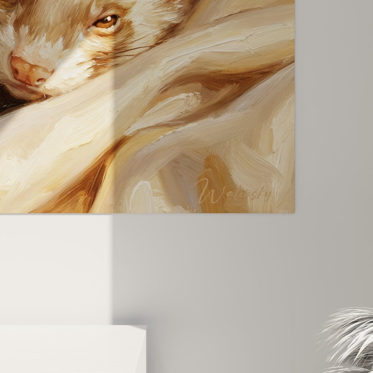 Vue ensemble tableau furet tons naturels integration decoration interieur chaleureux Edition Furet