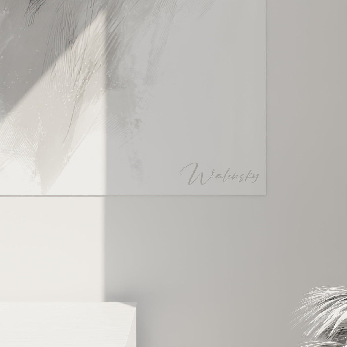 Vue ensemble tableau Berger Blanc Suisse portrait chien decoration interieur