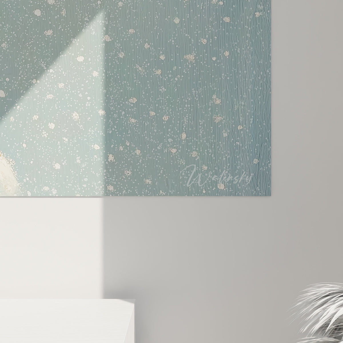 Vue ensemble tableau dalmatien decoration interieur style moderne